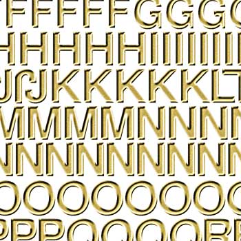 Konturensticker Buchstaben Schrift Helvetica 10x23cm 1 Bogen