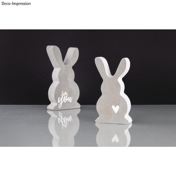 Gießform Hasenfamilie PET-Kunststoff  8x14+6,5x11,7cm