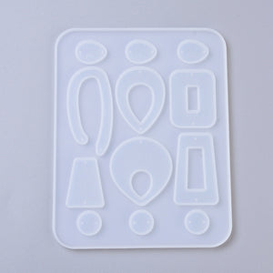 Silikongießform Ohrringe Mischformen Schmuckherstellung Gießform 156x122x4mm