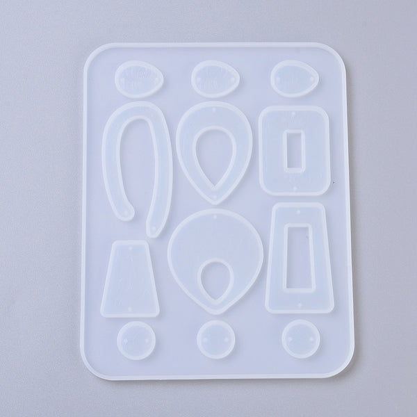 Silikongießform Ohrringe Mischformen Schmuckherstellung Gießform 156x122x4mm