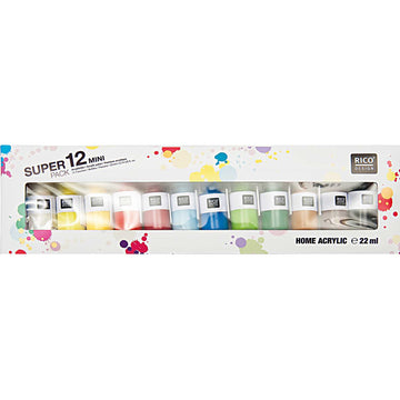 Mini Home Acrylfarben-Set 12 Flaschen á 22ml