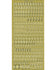Shiny Outline Stickers Kleinbuchstaben verschnörkelt Alphabet ABC curled gold Konturensticker 10x23cm Bogen