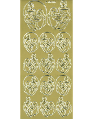 Shiny Outline Stickers Josef Maria Jesus gold Konturensticker 10x23cm Bogen