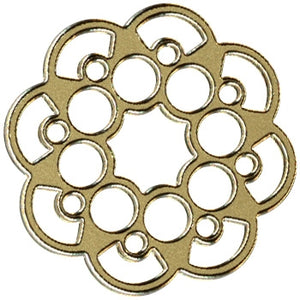 Glänzende Umriss-Aufkleber Mandala Blume Gold Konturensticker 10x23cm Bogen
