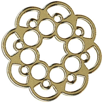 Glänzende Umriss-Aufkleber Mandala Blume Gold Konturensticker 10x23cm Bogen