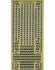 Glänzende Konturenaufkleber Rahmen Ecken Kreta Zierborte Gold Konturensticker 10x23cm Bogen