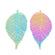 Anhänger Blatt filigran bedampft multicolor Edelstahl 201 63x34x0,3mm 1 Stück