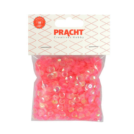 Pailletten Candypink AB transparent 30g 4000 Stück 6mm Paillettenschüssel Pailletten
