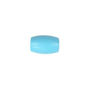 Holzolive 32x21mm hellblau, 5 Stück/Pkg. Lochgröße 5mm, Makrameeperlen Holzperlen Oliv