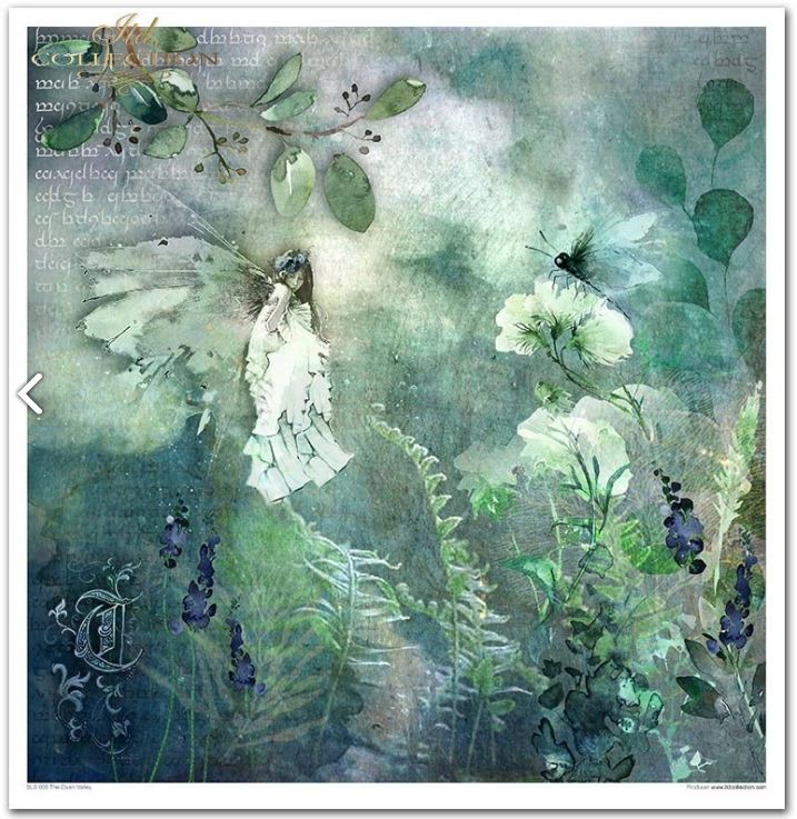 Scrapbooking-Papier-Set THE ELVEN VALLEY, 10 Stück/Packung, 30 x 30 cm, 200 g