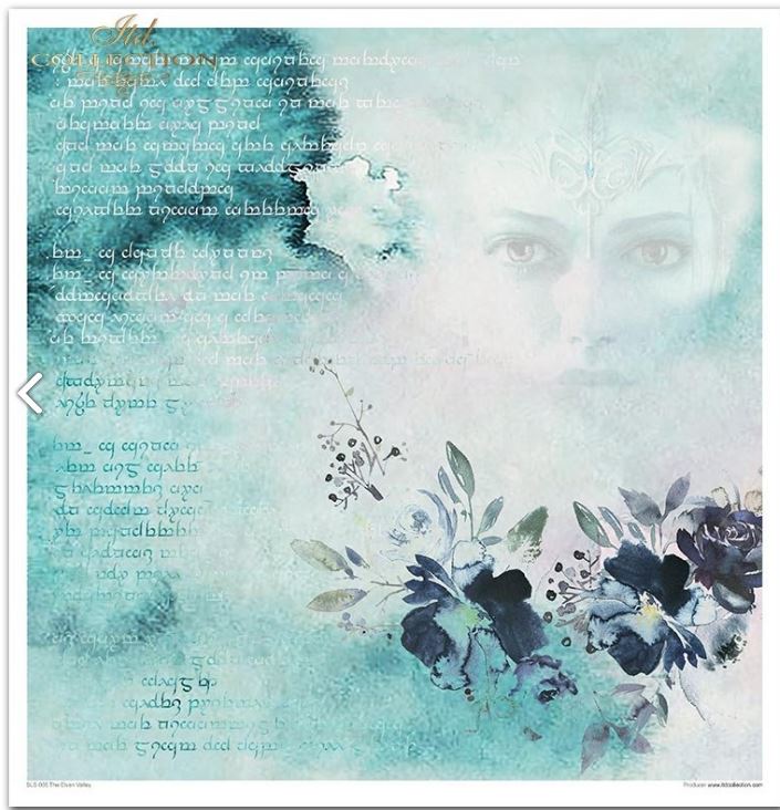 Scrapbooking-Papier-Set THE ELVEN VALLEY, 10 Stück/Packung, 30 x 30 cm, 200 g