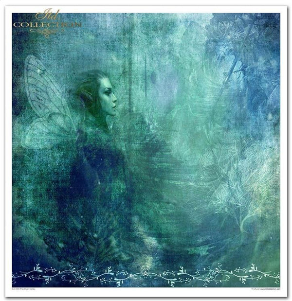 Scrapbookingpapier Set THE ELVEN VALLEY 30x30cm 200g 10 Stk/Pkg