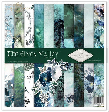 Scrapbookingpapier Set THE ELVEN VALLEY 30x30cm 200g 10 Stk/Pkg
