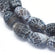 Weathered Agate Perle oval schwarz/weiße Crackles 12x8mm per Stück