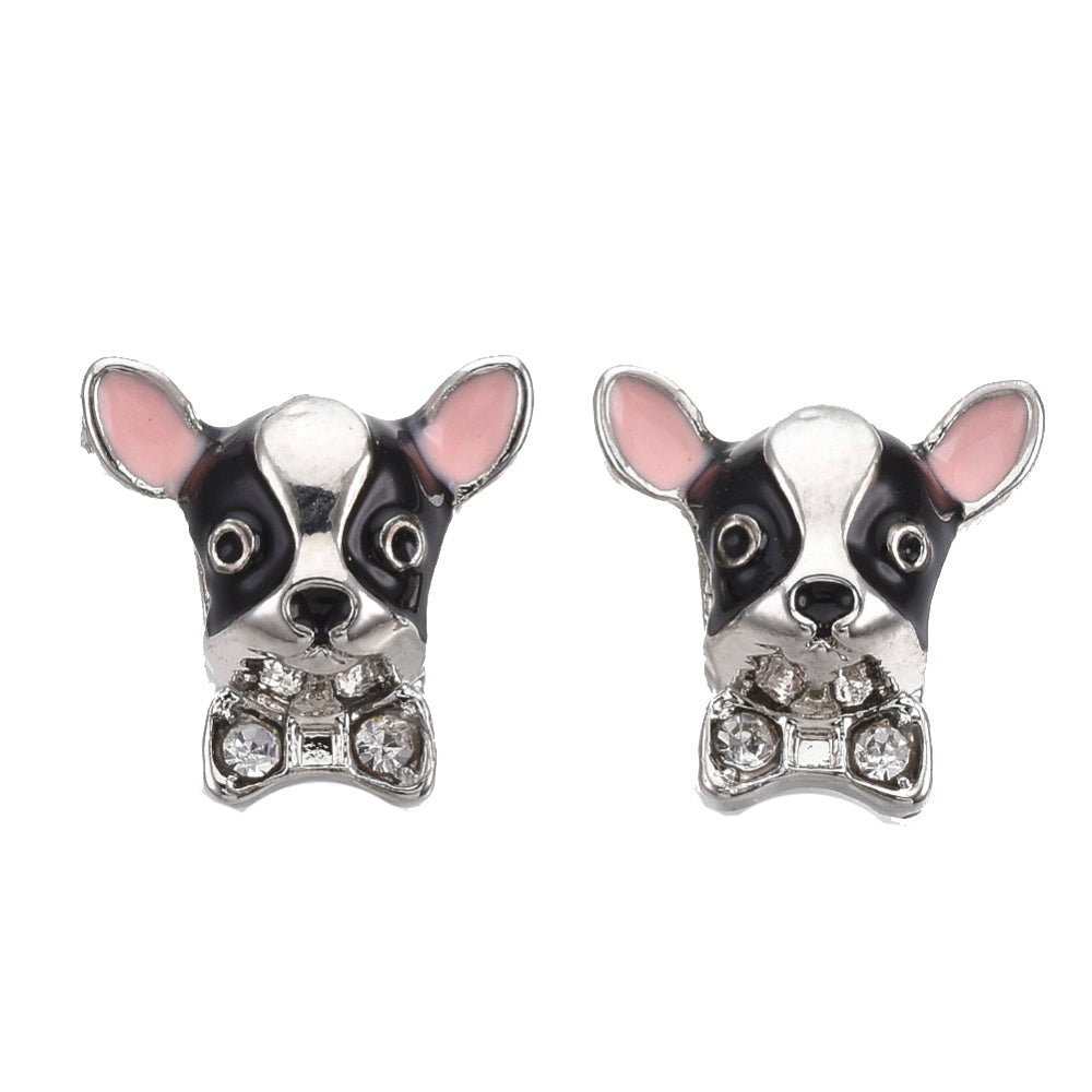 Großlochperle Baby Hund 12,5x8,5mm, Metall, pro Stück Bulldogge