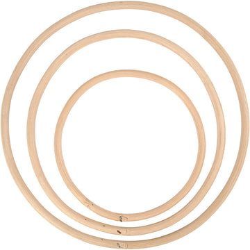 Bambusring 3er Set, 15,3+20,3+25,5cm Holzringe