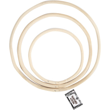 Bambusring 3er Set, 15,3+20,3+25,5cm Holzringe