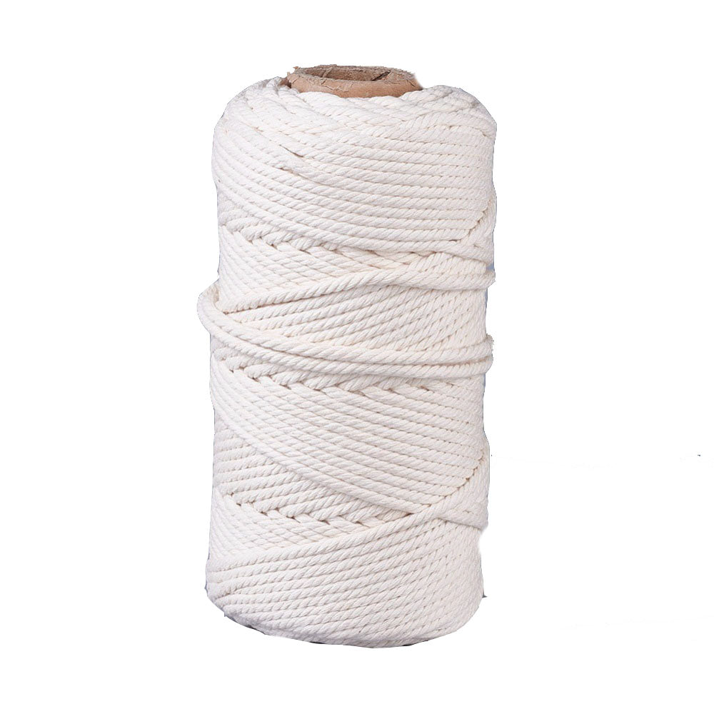 Baumwollseil Macramé-Kordel gedreht natur hell 4mm