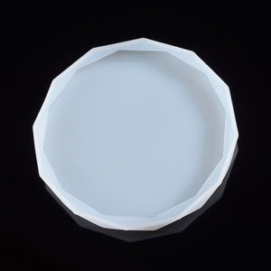 Silikon Gießform Coaster 12eck Facettenrand  12cm