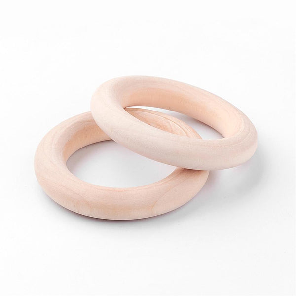 Holzringe natur  55mm/10mm innen 35mm Durchmesser 10Stück/Packung
