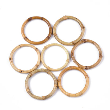 Bambusringe klein 5cm außen, 4cm innen, ca. 7mm stark, 3 Stück/Pkg. Holzringe