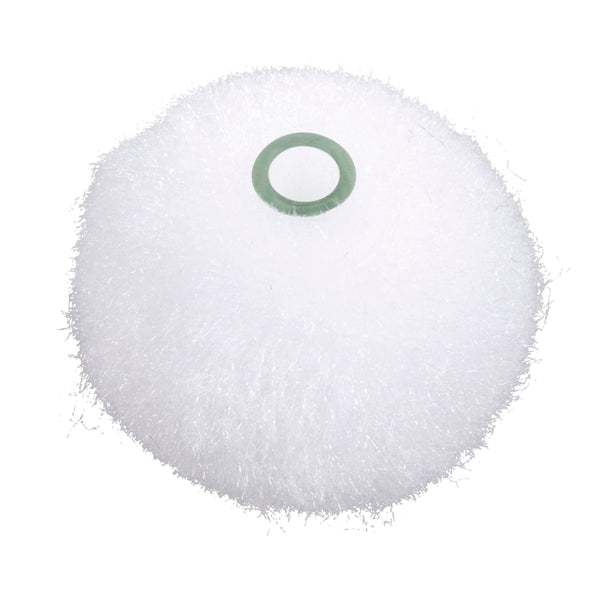 Pompons zum Auffädeln weiß gemischte Größen 100 Stück