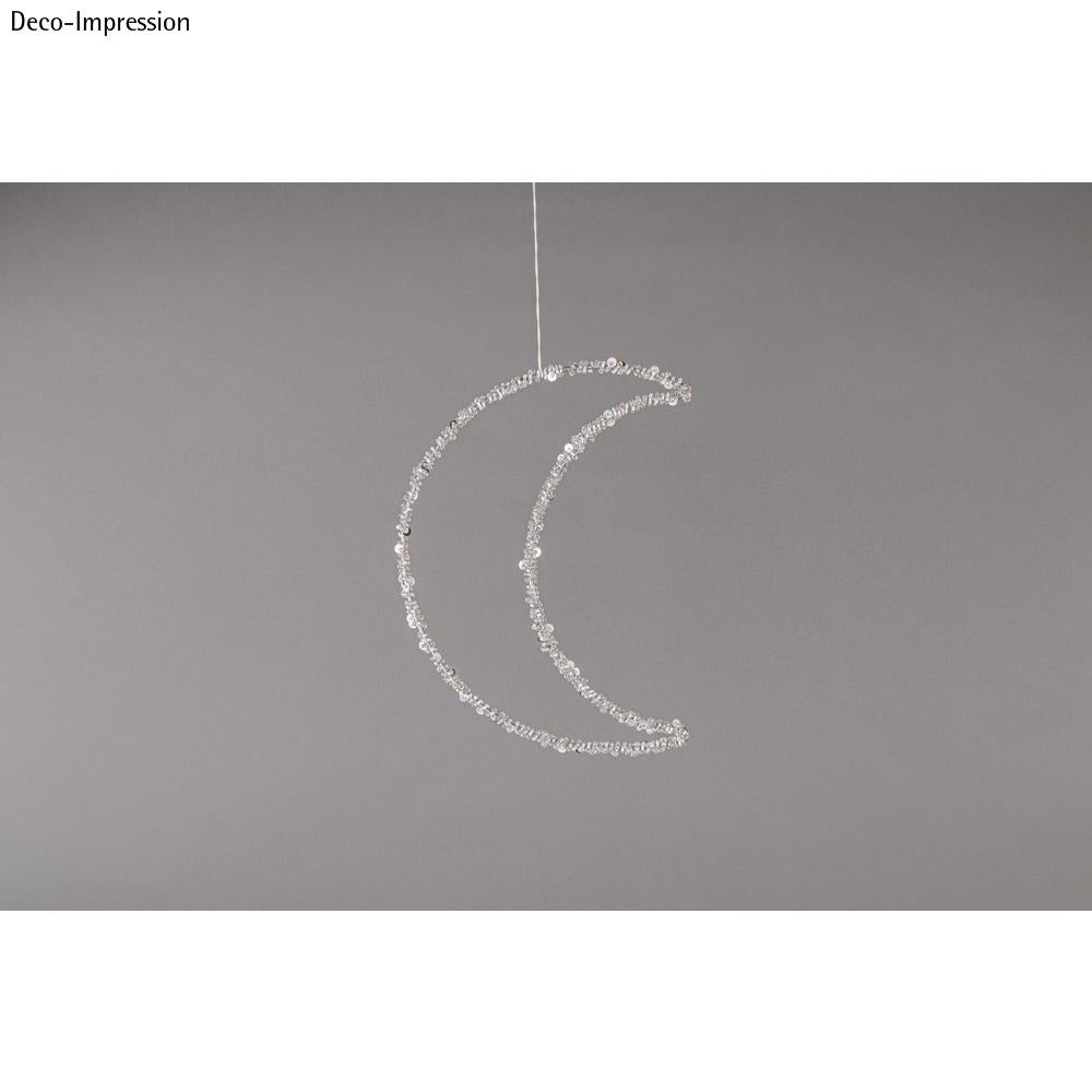 Drahtform Halbmond zum Hängen, stahl 19,5 x 25cm