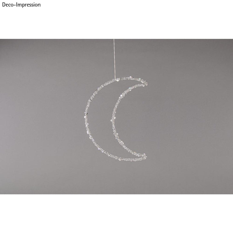 Drahtform Halbmond zum Hängen, Stahl 19,5 x 25cm