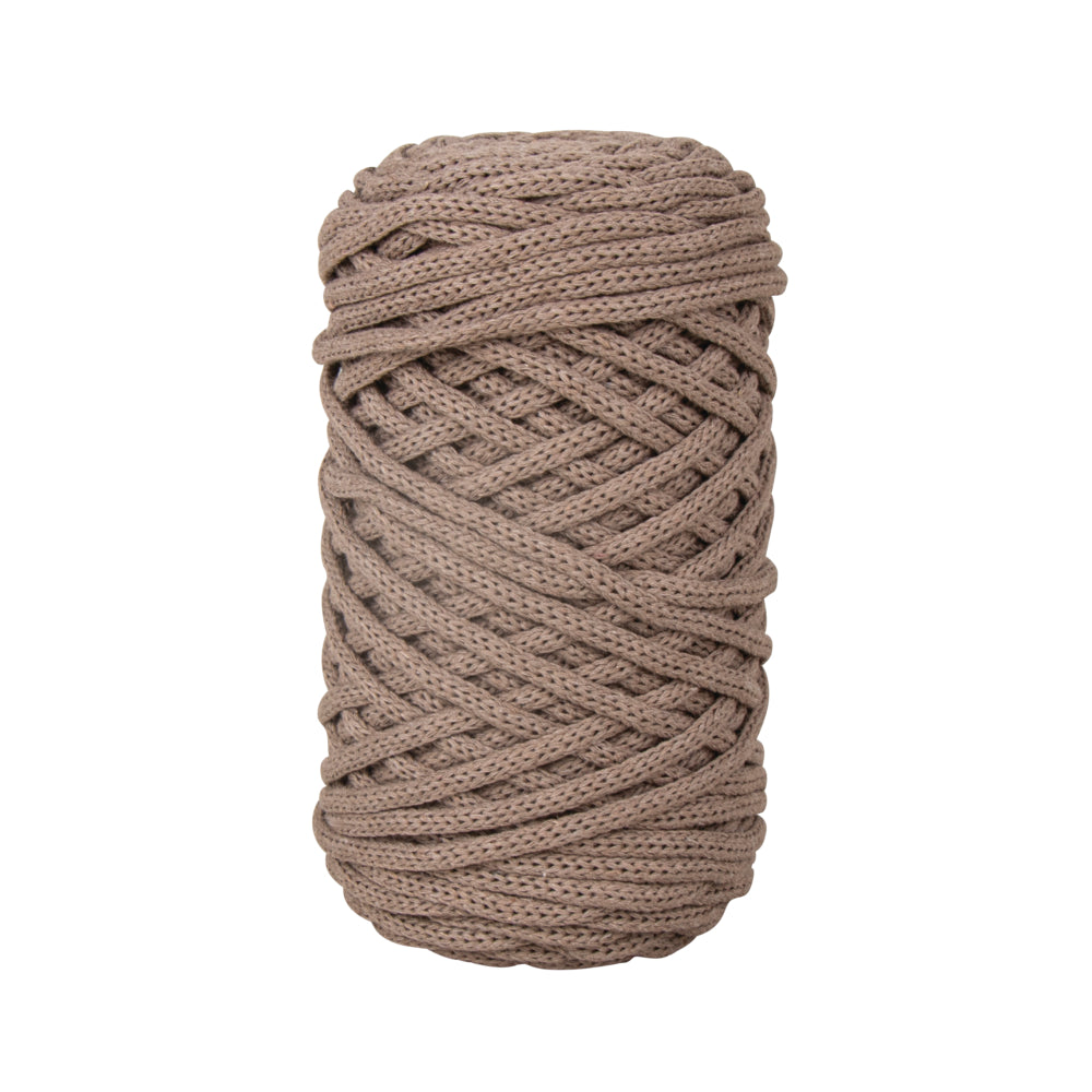Braidy Garn taupe, geflochtenes Makrameegarn Knüpfgarn 250 g
