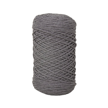 Braidy Garn grau, geflochtenes Makrameegarn Knüpfgarn 250 g