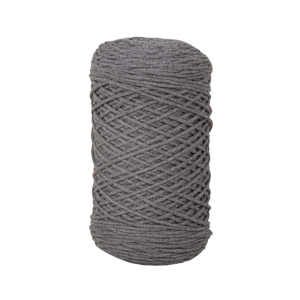 Braidy Garn grau geflochten Macramégarn Knüpfgarn 250 g
