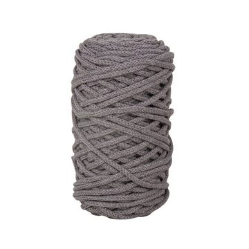 Braidy Garn grau, geflochtenes Makrameegarn Knüpfgarn 250 g