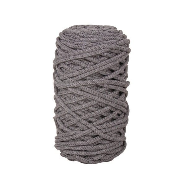 Braidy Garn grau geflochten Macramégarn Knüpfgarn 250 g