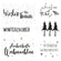 Silikonstempel Weihnachtsgrüße Winter Traum Texte Deutsch 6-teilig 10x10cm