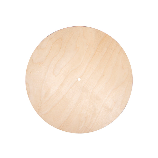 Holzplatte roh rund Lochbohrung 7,6mm 6mm stark