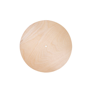 Holzplatte rund, Lochbohrung 7,6mm, 6mm dick, roh