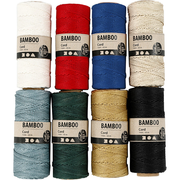 Bambuskordel 1mm 65m/Rolle