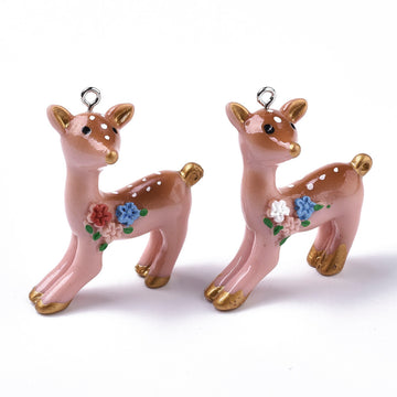 Dekoanhänger Bambi Resin 44x37x17mm 3 Stück/Pkg.