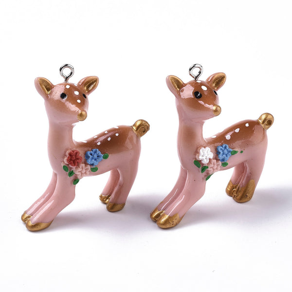 Dekoanhänger Bambi Resin 44x37x17mm 3 Stück/Pkg.