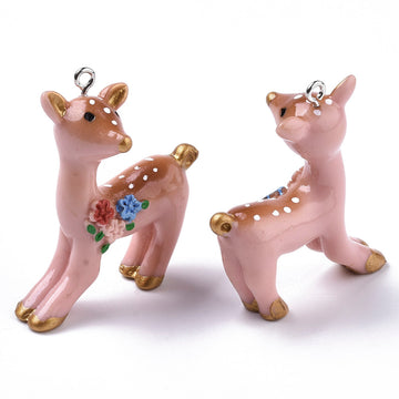 Dekoanhänger Bambi Resin 44x37x17mm 3 Stück/Pkg.