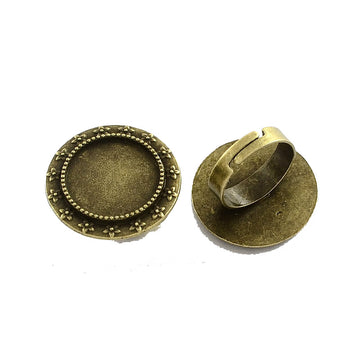 Ringschiene Streublümchen Modellierkessel antikgold  nickelfrei 1 Stück