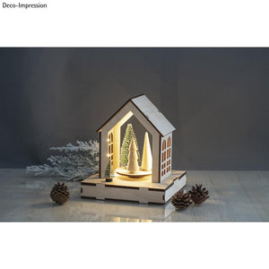 3D-Holzhaus-Bausatz mit Drehteller