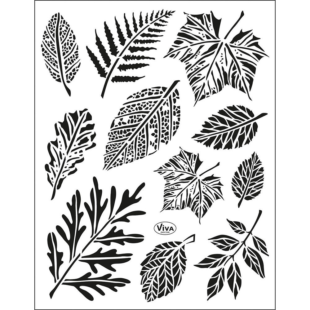 Viva Silikonstempel Blätter Transparente Stempel, 14 x18cm