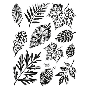 Viva Silikonstempel Blätter Transparente Stempel, 14 x18cm