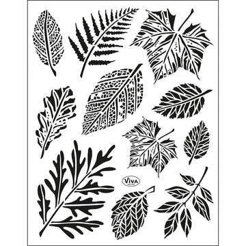 Viva Silikonstempel Blätter Transparente Stempel, 14 x18cm