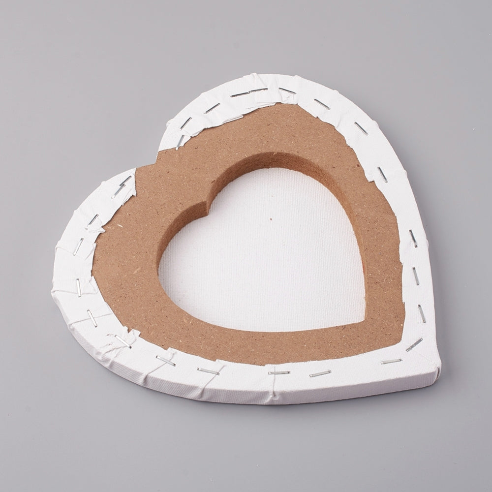 Keilrahmen Herz grundiertes Leinen 20x20x1,6cm