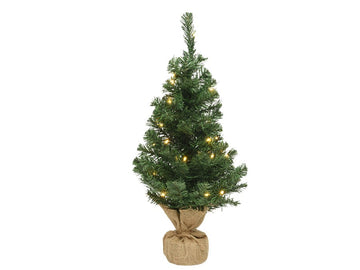 Mini Tannenbaum 45cm mit Beleuchtung 10 Birnen warmes weiß