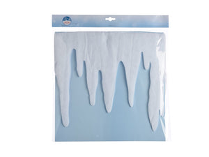 Eiszapfenrand Girlande aus Watte weiss 200cm