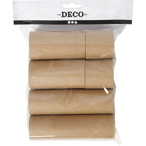 Papprollen, 6 Stück Durchmesser 5 cm, Höhe je 2 x 5+9+14cm Kartonrollen Klopapierrollen