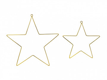 Drahtstern-Set gold glänzend 20cm / 28cm